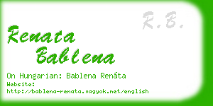 renata bablena business card