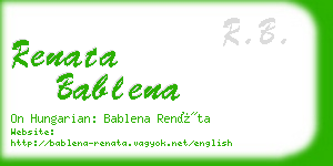 renata bablena business card